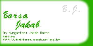 borsa jakab business card